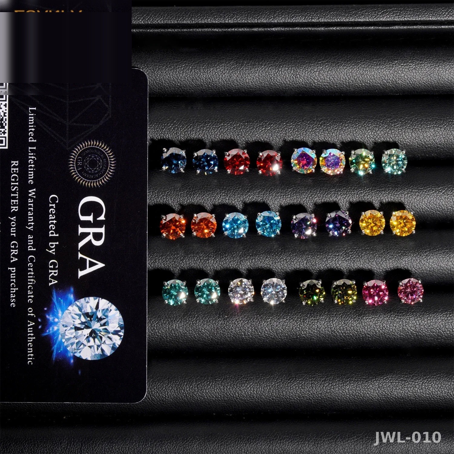 Iced Out Round Earrings · 5mm 6.5mm · 4 Prong · 925 Silver · Moissanite