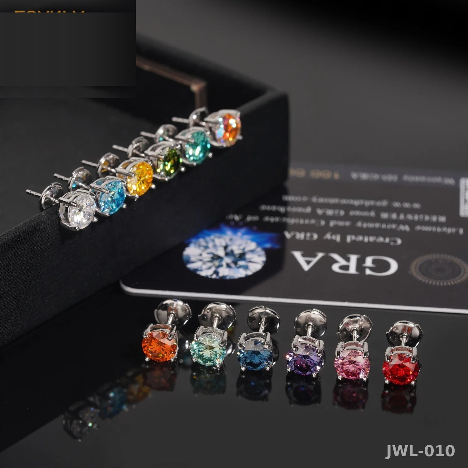 Iced Out Round Earrings · 5mm 6.5mm · 4 Prong · 925 Silver · Moissanite
