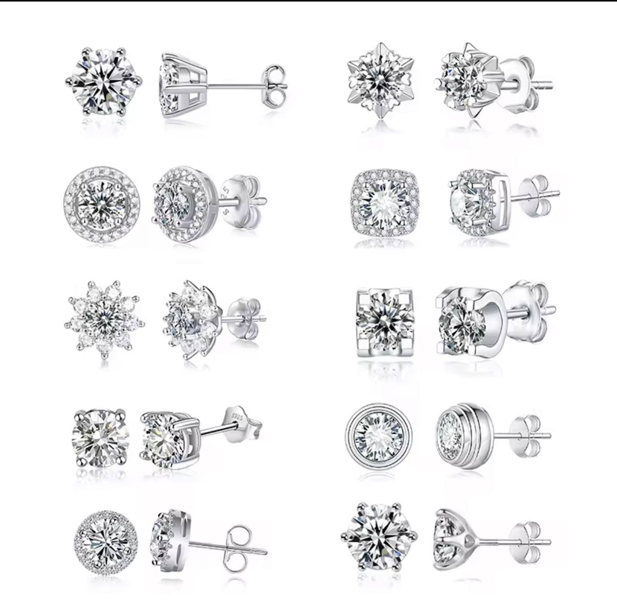 Iced Out Classic Earrings · Silver / Gold / Rhodium · 925 Silver · VVS Moissanite