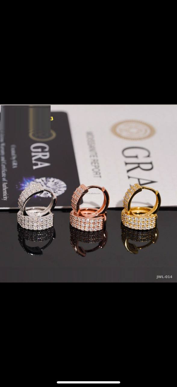 Iced Out Hip-Hop Earrings · 3 Finishes · 925 Silver · VVS Moissanite