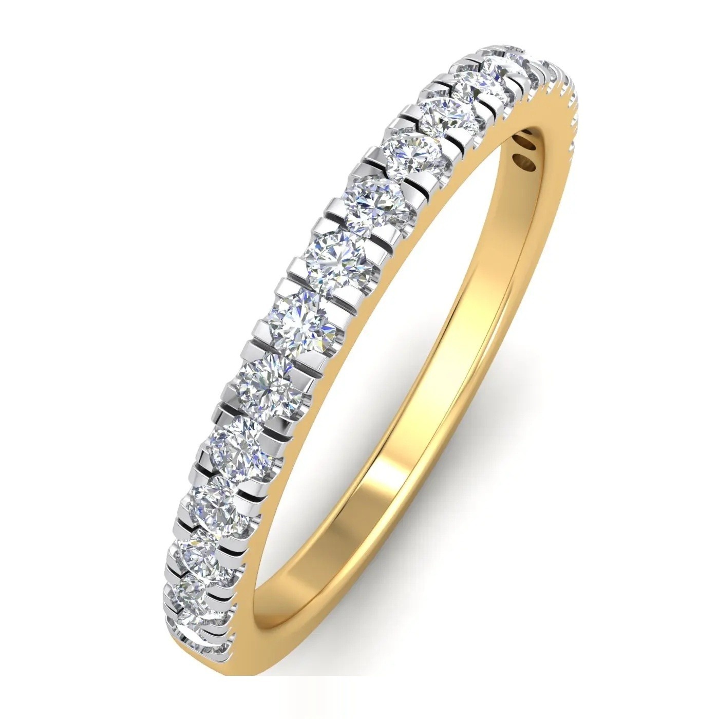 Iced Out Eternity Ring · Rhodium Finish · 925 Silver · Diamond