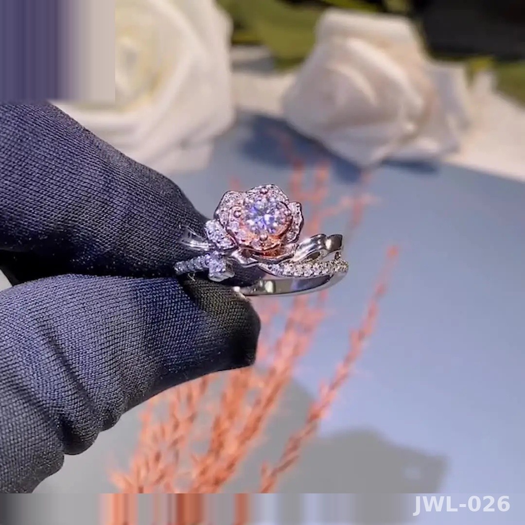 Iced Out Rose Ring · 0.5ct · Rose Gold · 925 Silver · Moissanite
