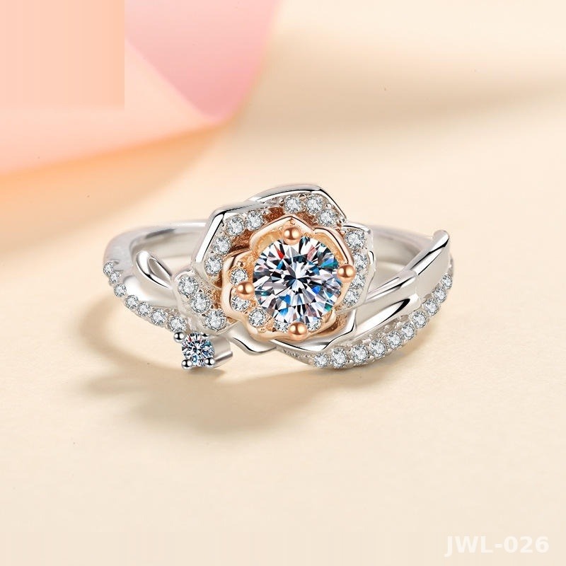 Iced Out Rose Ring · 0.5ct · Rose Gold · 925 Silver · Moissanite