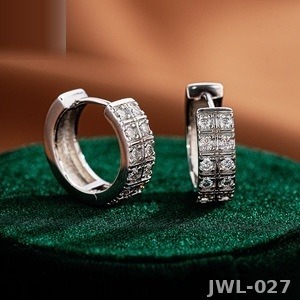 Iced Out Hip-Hop Earrings · European Style · 925 Silver · Moissanite