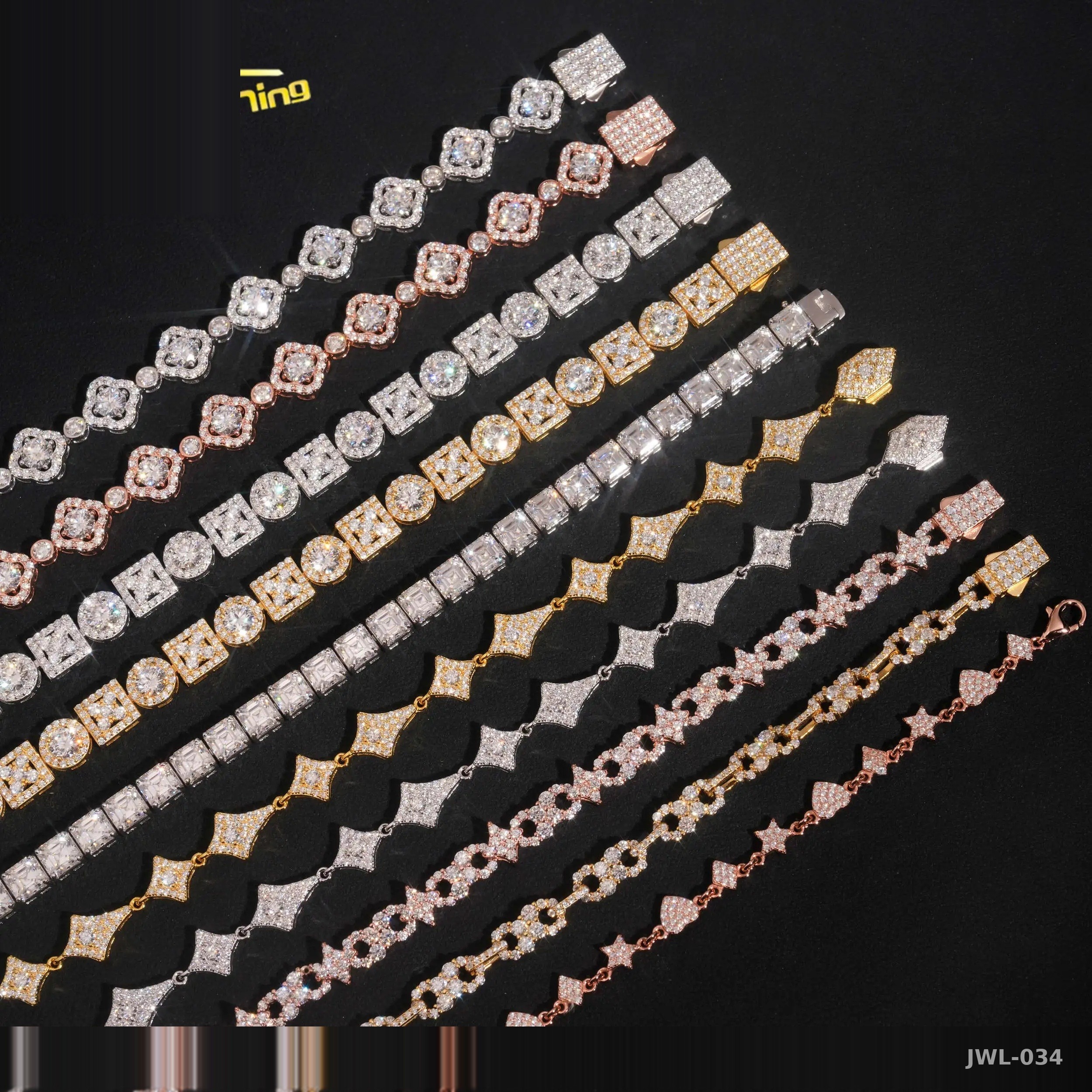 Iced Out Tennis Bracelet · Gold Plated · 925 Silver · Moissanite