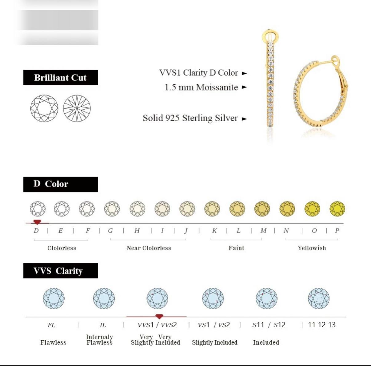 Iced Out Hoop Earrings · 18K Gold · Round Cut · 925 Silver · Moissanite