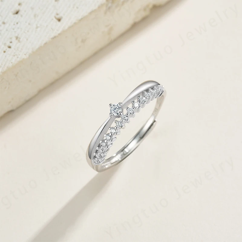 Vintage Moissanite Ring · 2 Finishes · Resizable · 925 Silver · VVS Moissanite