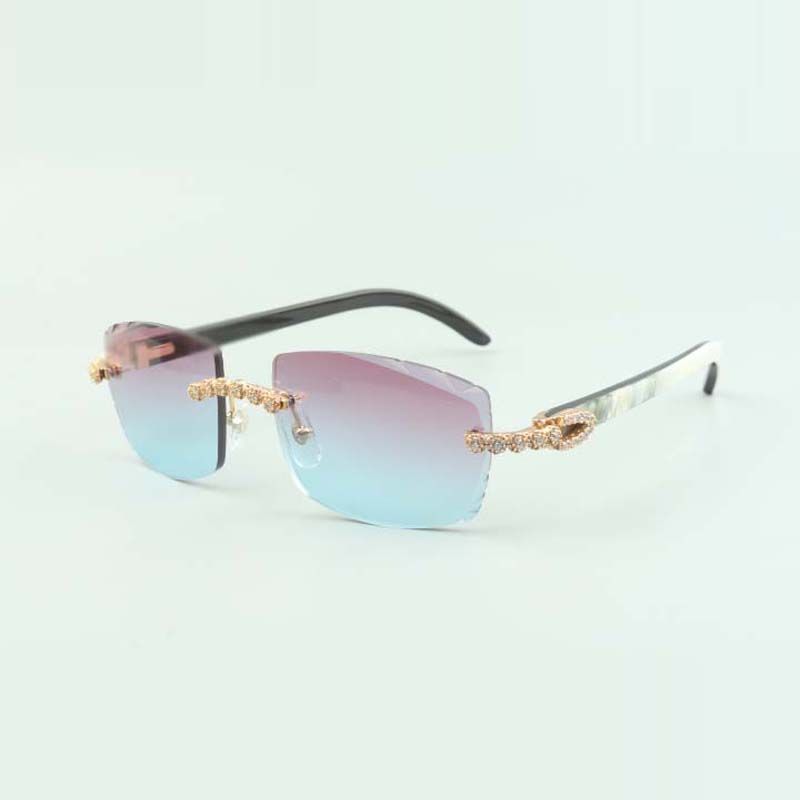 Bouquet Diamond buffs Sunglasses 3524015 with Natural mixed buffalo horn