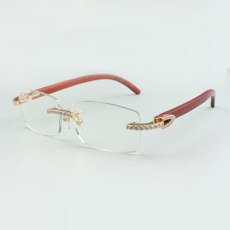 endlesses diamonds sunglasses 3524012 with natural blue wooden legs and 56mm