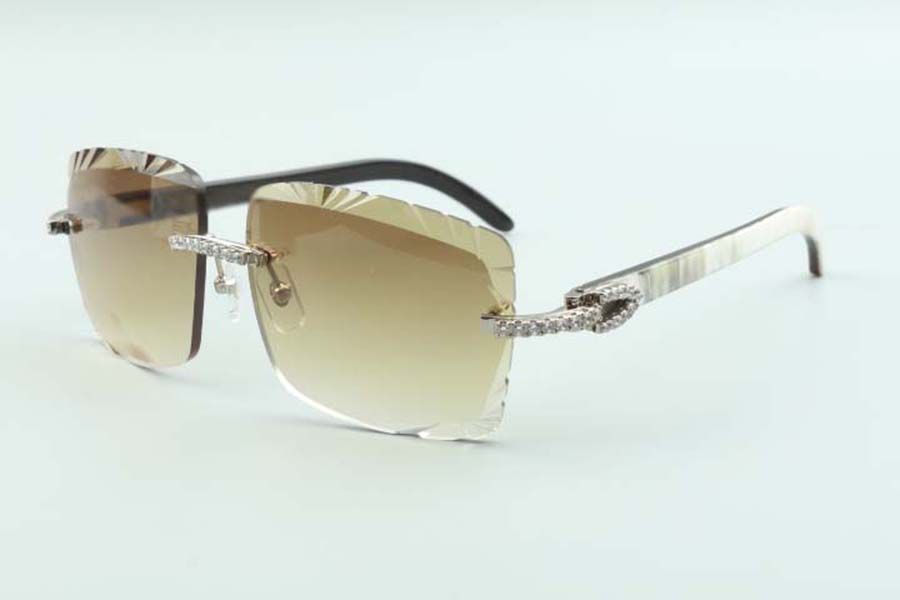 Bouquet Diamond buffs Sunglasses 3524015 with Natural black textured buffalo