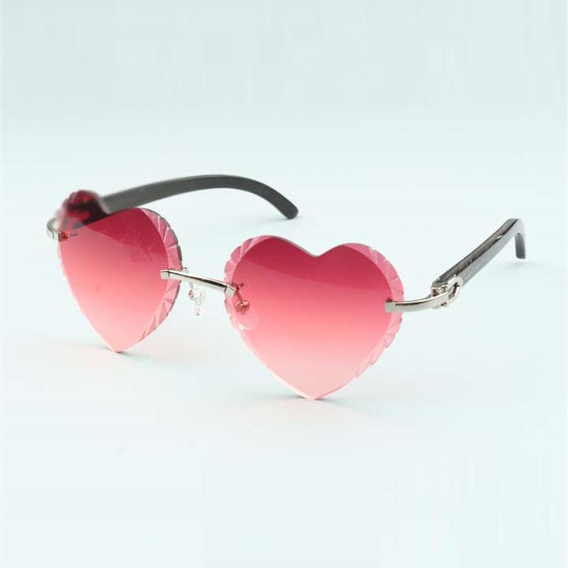 Natural Black Horn Mirror Lens 3524012 Luxury XL Diamond Sunglasses Size