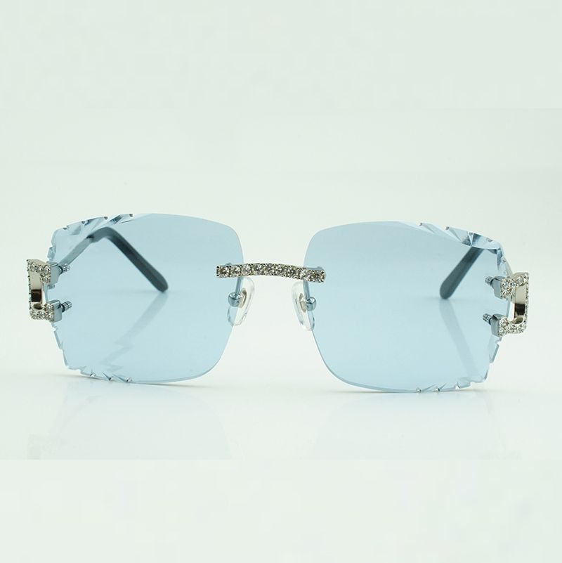 Direct sales high-quality cutting lens sunglasses 3524020, black wooden temples