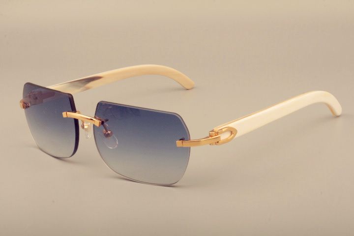 sunglasses A4189706-7 natural wild white buffalo horn temples, Factory direct