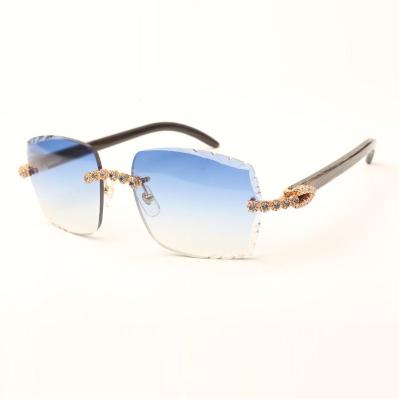 2022 Direct sales high-quality cutting lens sunglasses 3524020, tiger wooden