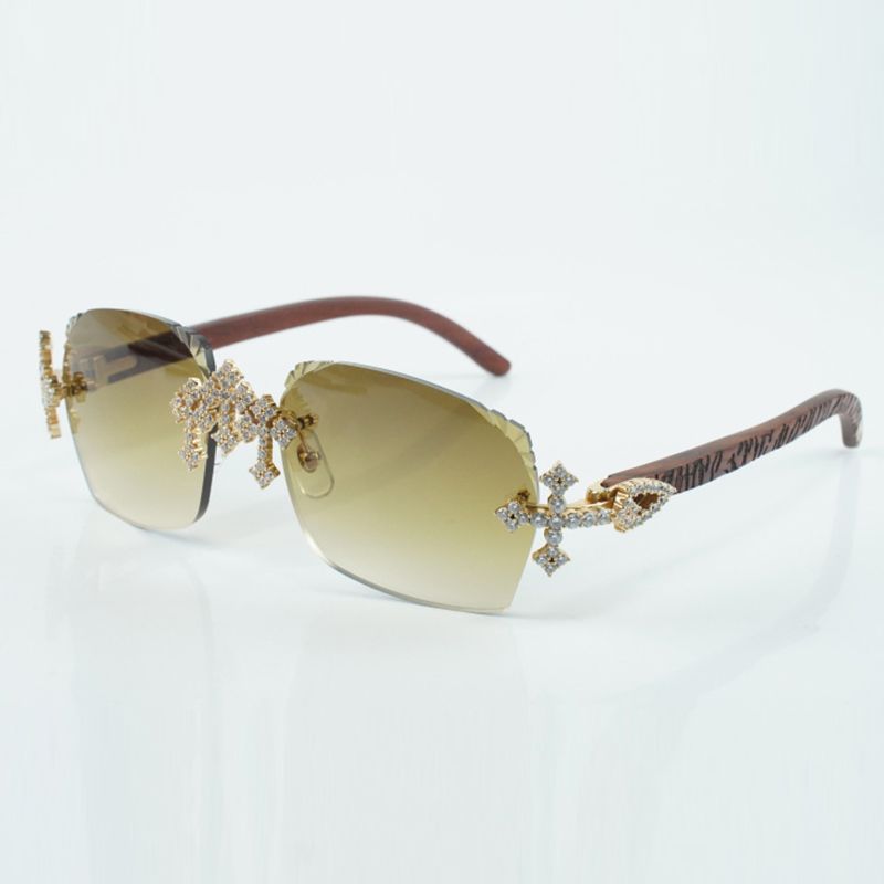 Designer bouquet diamond glasses Frames 3524012 with black wood temples and