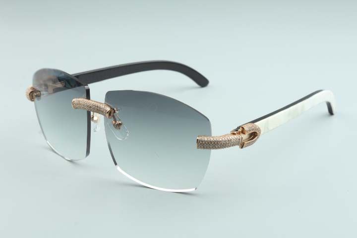 men's large square sunglasses full diamond glasses T3524012-2 luxury borderless