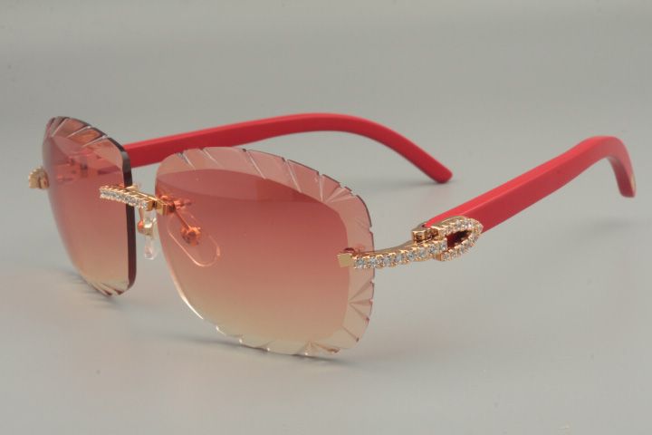 Plain sunglasses 4193829 with blue natural wood legs and 58mm lens