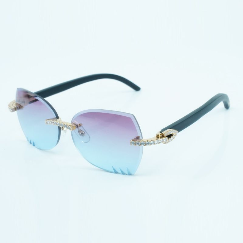 5.0 mm diamond wood sunglasses 3524012 with natureal original wooden legs and