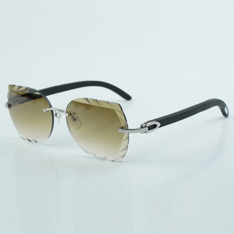 Cross diamond glasses frames 3524012 with natural black wood sticks and 56mm