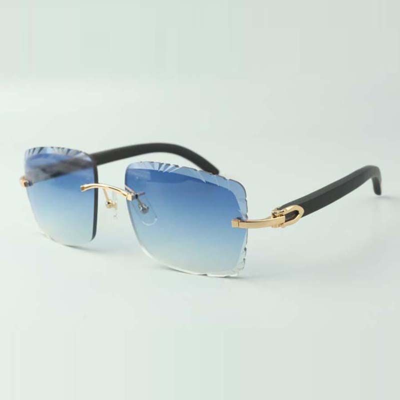 natural white horn diamond sunglasses 7550178-B3 high quality full frame