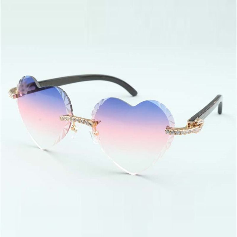 Cross diamond cool sunglasses 3524012 with natural original wooden legs and 56