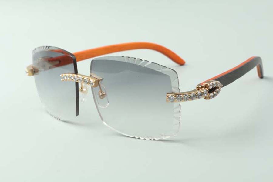 Unisex designer medium diamond metal glasses frame 3524012 natural white buffs