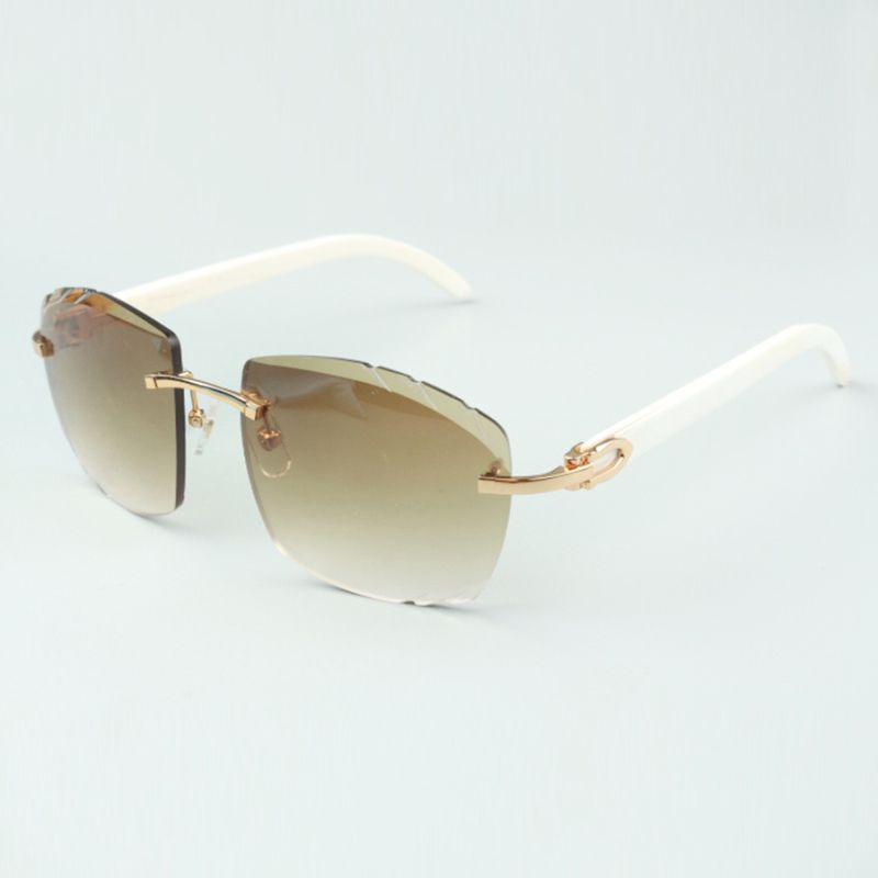21 Newest style cutting lens luxury designer sunglasses 3524021, natural hybrid