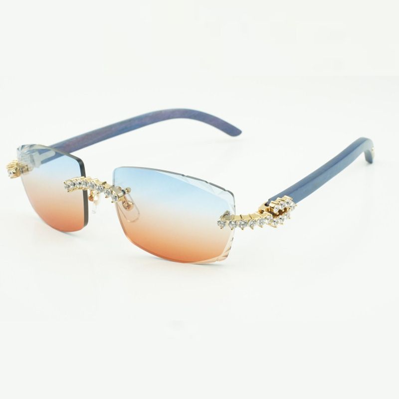 Bouquet Diamond Sunglasses 3524015 with Natural orange wooden sticks and cut