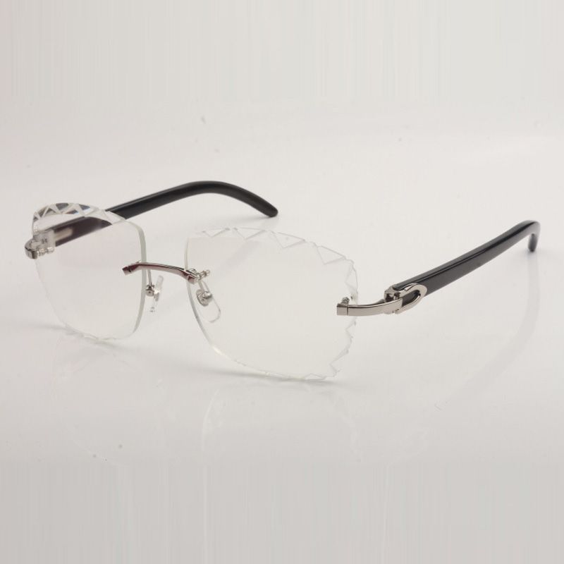 Direct sales micro-paved diamond sunglasses 3524025 with red wooden temples