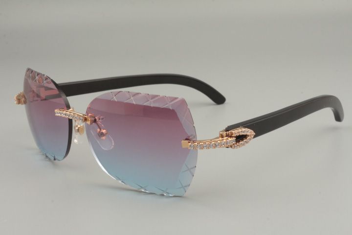 New Natural green wood Arm Sunglasses 8300817 cut Lens Sunglasses Luxury