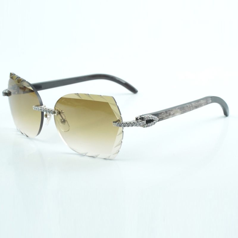 direct sunglasses 0286O high-end sunglasses with natural black mixed buffalo