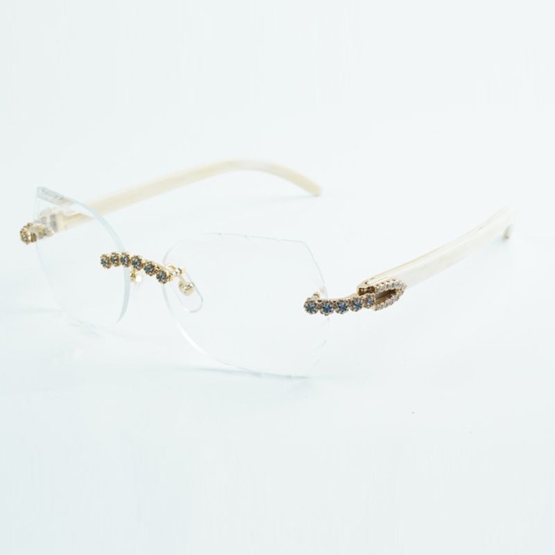 XL diamond cool buffs sunglasses 3524031 with natural pure white buffalo horn