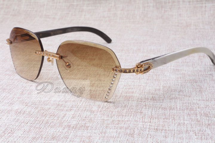 style high-end designers medium diamonds glasses 3524012 for men women natural