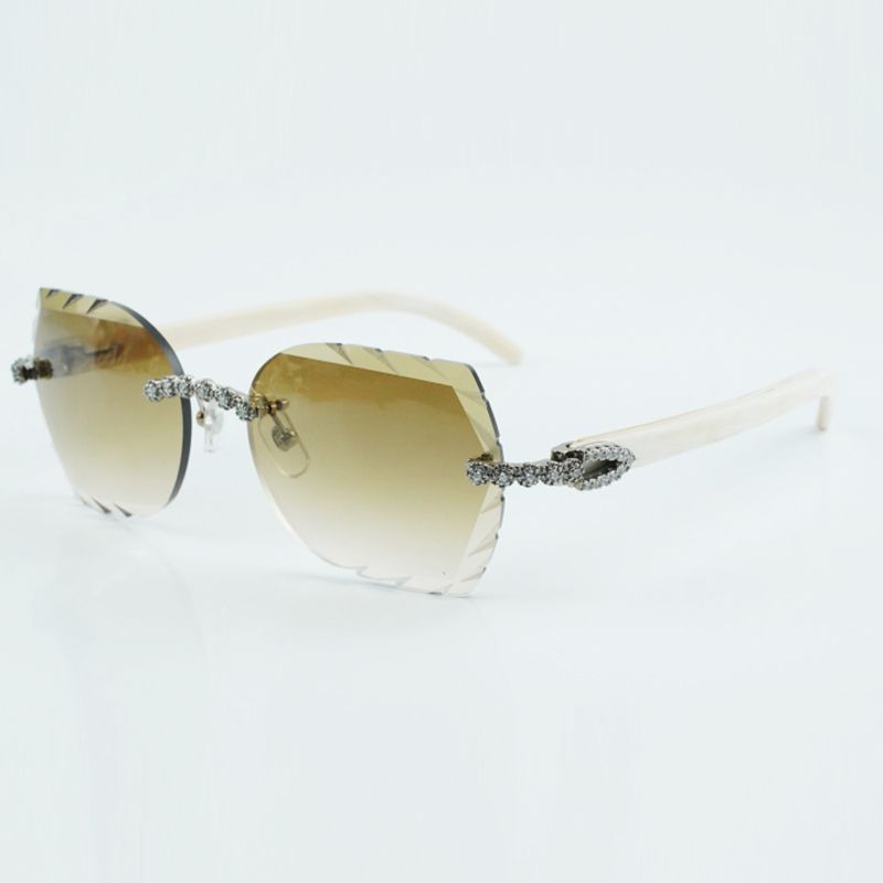 2022 Bouquet Diamond Buffs Sunglasses 3524014 with Natural black buffalo horn