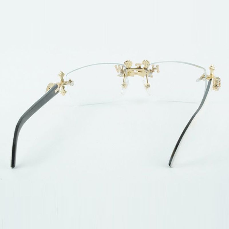 designer Customized cross diamond nose bridge optical glasses 3524012 with