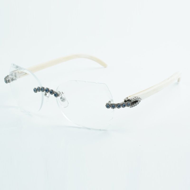Fashionable new product blue bouquet diamond and cut clear lens 8300817 with