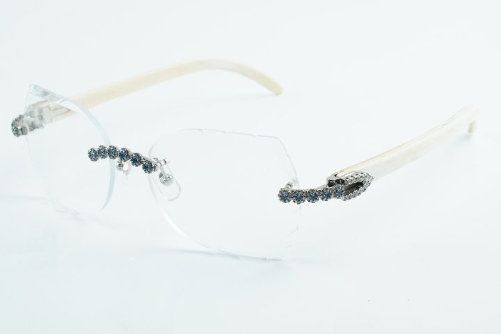 Fashionable new product blue bouquet diamond and cut clear lens 8300817 with