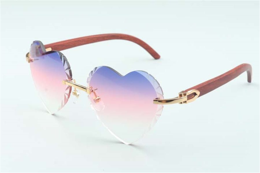 Direct sales heart shaped cutting lens sunglasses 8300687 natural original