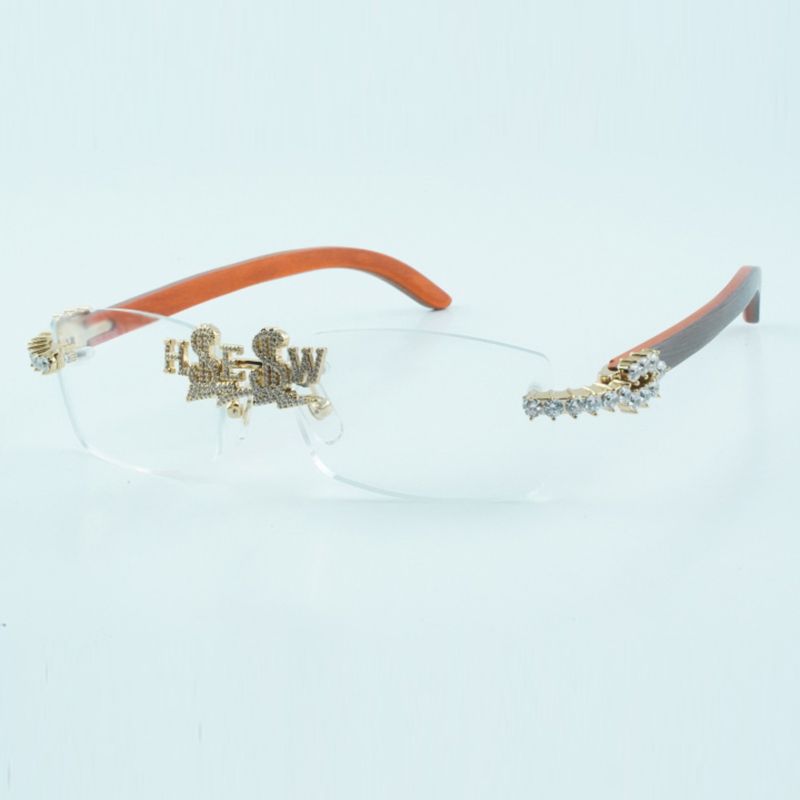 designer Customized diamond nose bridge optical glasses 3524012 with natural