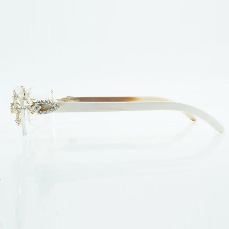 designer Customized cross diamond nose bridge optical glasses 3524012 with