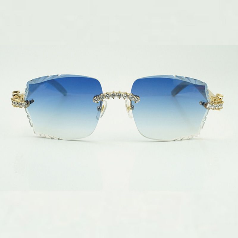 Factory direct sales fashion luxury fashion new 5.0 mm diamond horn sunglasses
