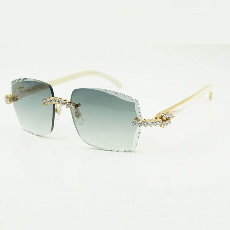 Factory direct sales fashion luxury fashion new 5.0 mm diamond horn sunglasses
