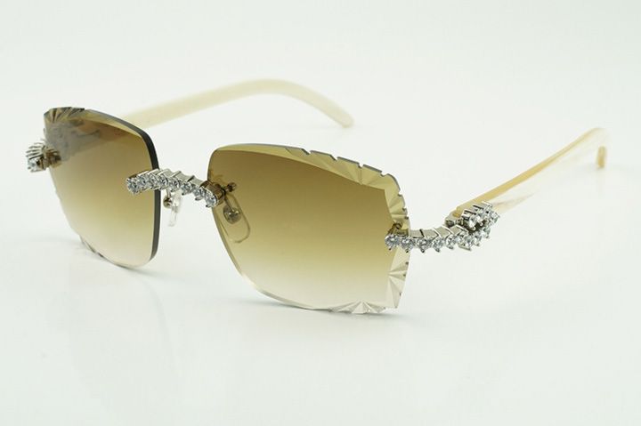 Factory direct sales fashion luxury fashion new 5.0 mm diamond horn sunglasses