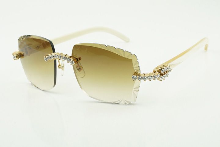 Factory direct sales fashion luxury fashion new 5.0 mm diamond horn sunglasses