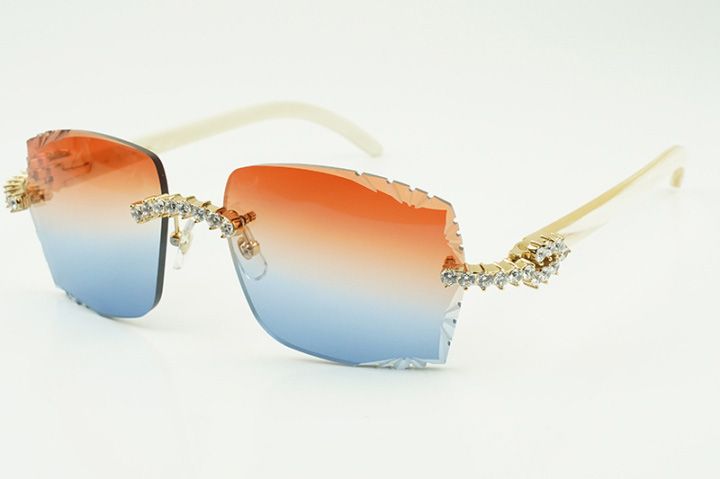 Factory direct sales fashion luxury fashion new 5.0 mm diamond horn sunglasses
