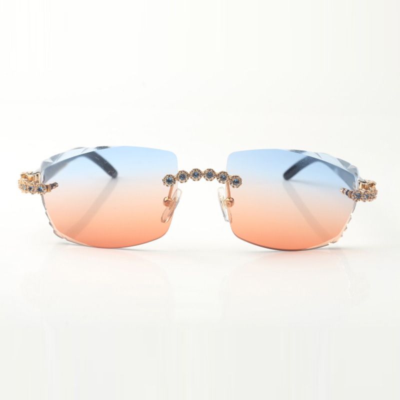 New Bouquet blue diamond 3524015 Buffs sunglasses natural black horn temples