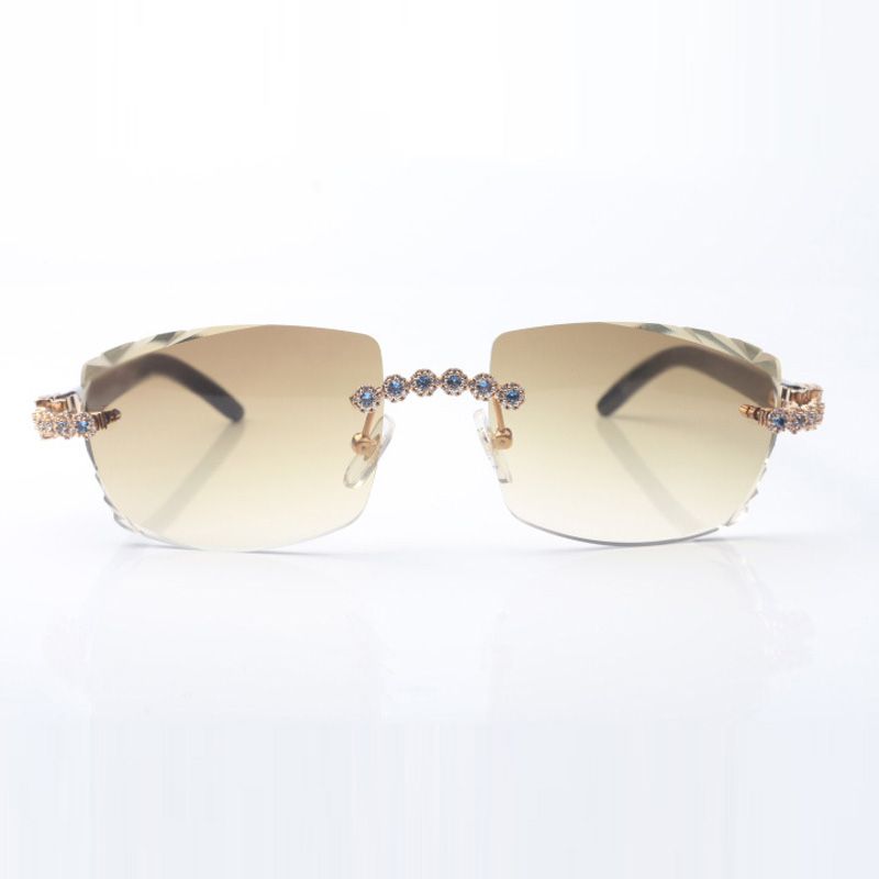 New Bouquet blue diamond 3524015 Buffs sunglasses natural black horn temples