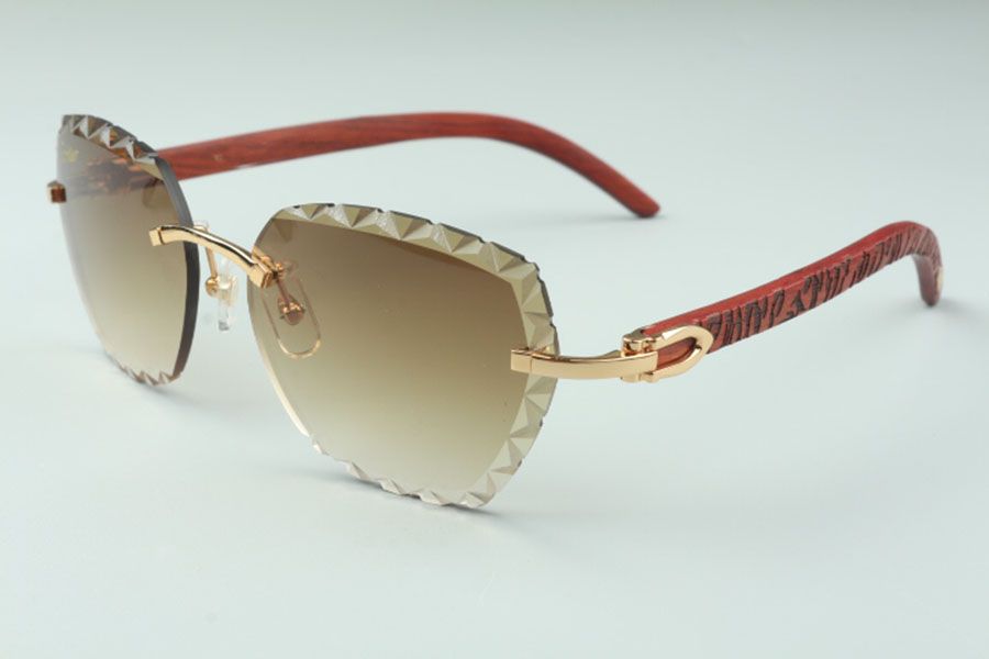 direct sales newest fashion high-end engraving lens sunglasses 3524019 natural