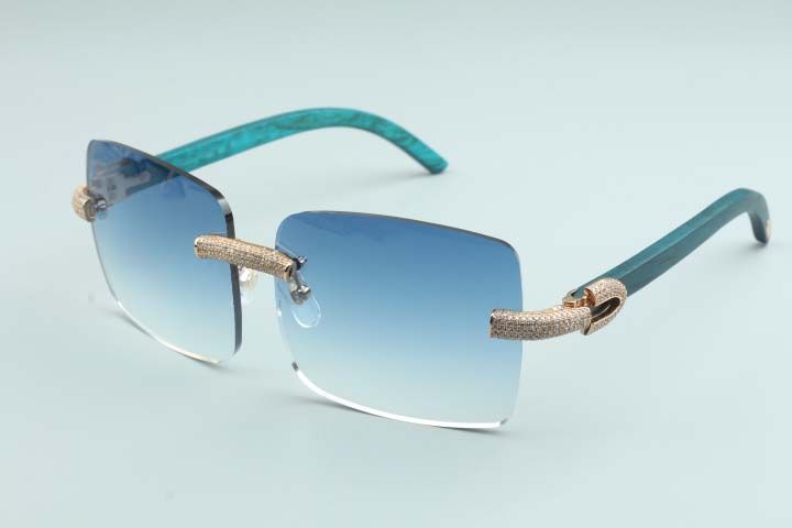 large frame square simple luxury sunglasses full diamond glasses T3524012