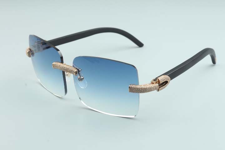 large frame square simple luxury sunglasses full diamond glasses T3524012-2F